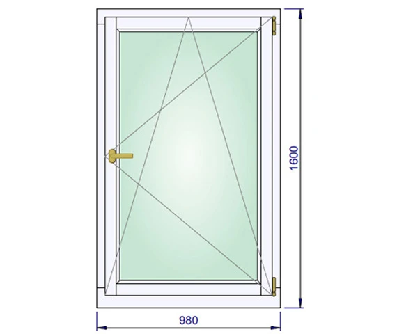 980 x 1600 mm schema