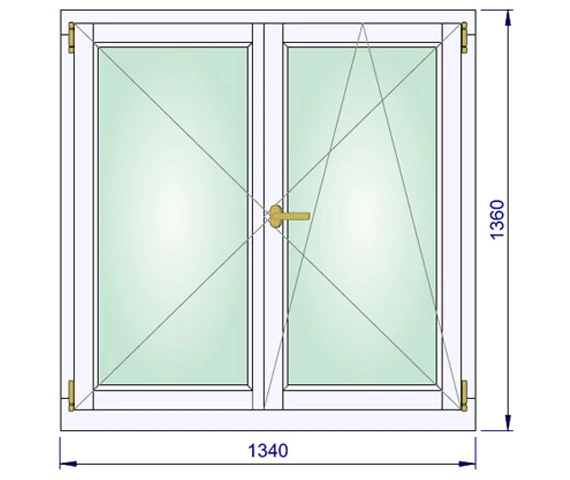 1340 x 1360 mm schema