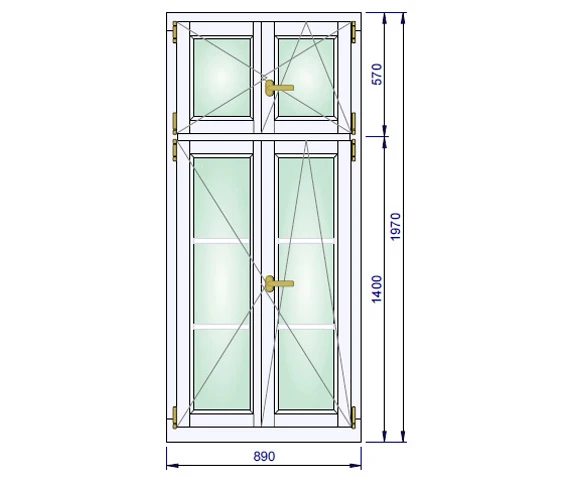 890 x 1970 mm schema
