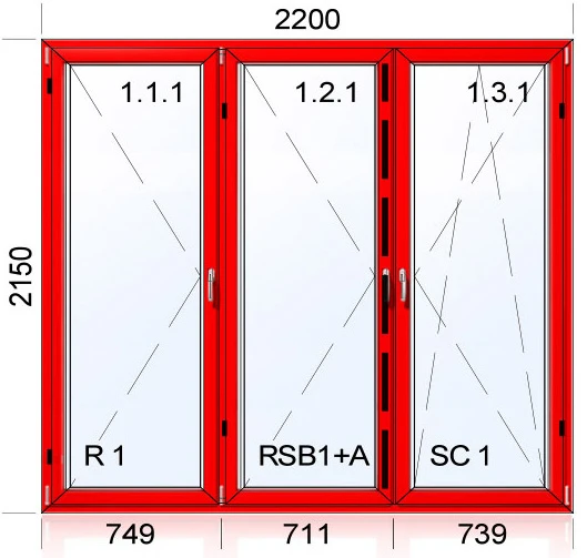 2200 x 2150 mm schema