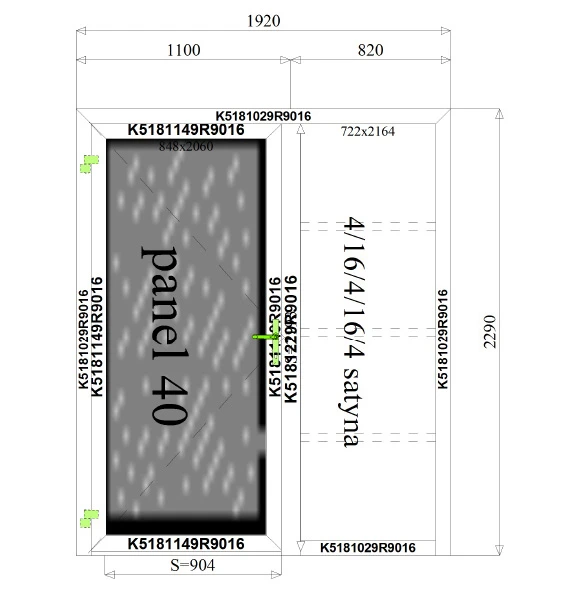 1920 x 2290 mm schema