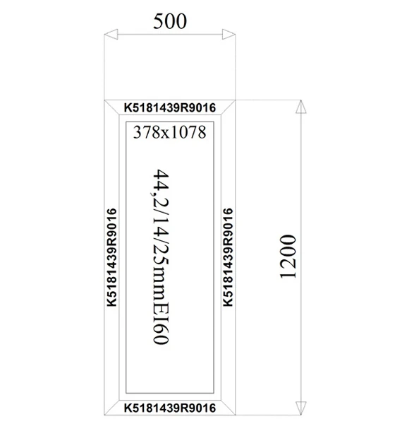 500 x 1200 mm schema