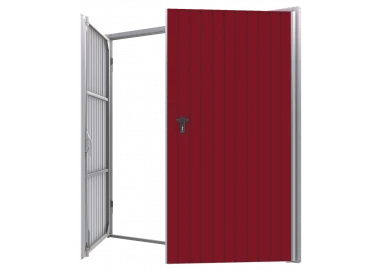 Stahl Garagentor Zweiflügelig - Breite: 250 cm x Höhe: 200-300 cm