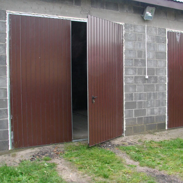 Stahl Garagentor Zweiflügelig - Breite: 260 cm x Höhe: 200-300 cm