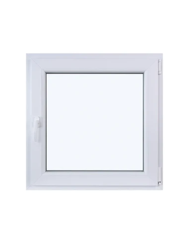 Kunststofffenster DREH/KIPP 800 x 800 mm Zweifachverglasung Weiß - SOFORT VERFÜGBAR