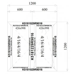 Aluminium Fenster 1200 x 1200 mm Dreh-Kipp MB 79N 2