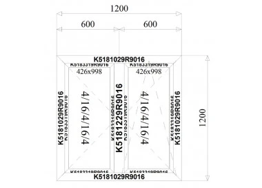 Aluminium Fenster 1200 x 1200 mm Dreh-Kipp MB 79N