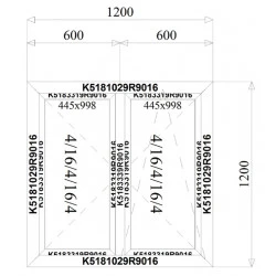 Aluminium Fenster 1200 x 1200 mm MB 79N 2