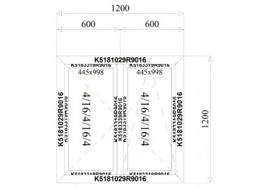 Aluminium Fenster 1200 x 1200 mm MB 79N