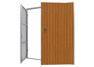 Stahl Garagentor Zweiflügelig - Breite: 280 cm x Höhe: 200-300 cm