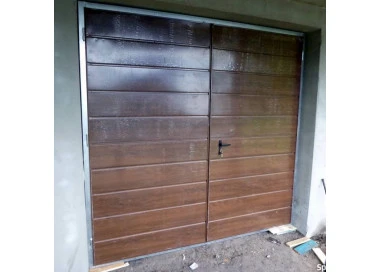 Stahl Garagentor Zweiflügelig - Breite: 290 cm x Höhe: 200-300 cm