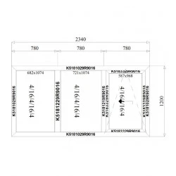 Aluminium Schiebefenster 2340 x 1200 mm MB70 2