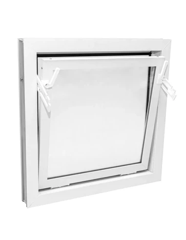 Kunststoff Kellerfenster Stallfenster Garagenfenster STANDARD 500 x 500 mm