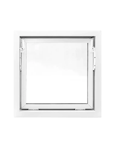Kunststoff Kellerfenster Stallfenster Garagenfenster STANDARD 600 x 600 mm