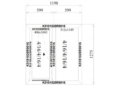 Aluminium Schiebefenster 1198 x 1275 mm MB-77HS