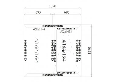 Aluminium Schiebefenster 1390 x 1270 mm MB 79N