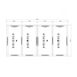 Aluminium Hebe-Schiebetüren 4974 x 2550 mm MB-77HS