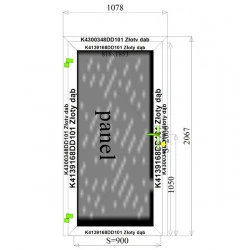Aluminiumtür Panell 1078 x 2067 mm MB45 2