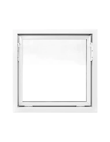Kunststoff Kellerfenster Stallfenster Garagenfenster STANDARD 800 x 800 mm