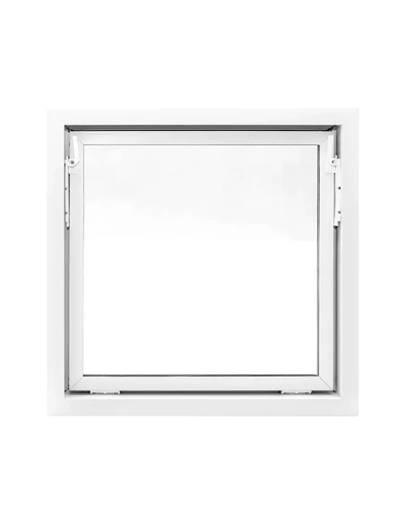 Kunststoff Kellerfenster Stallfenster Garagenfenster STANDARD 800 x 800 mm