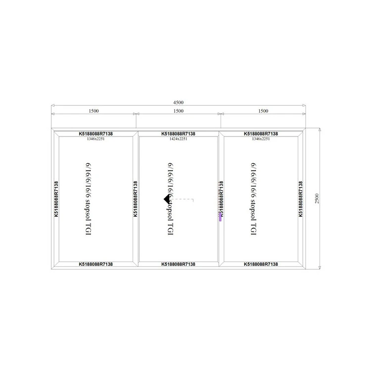 Aluminium Hebe-Schiebetüren 4500 x 2500 mm MB-77HS