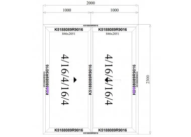 Aluminium Hebe-Schiebetüren 2000 x 2300 mm MB-77HS