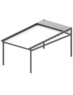 Pergola Freistehend 3500 x 3500 mm - Stoff-Pergola
