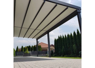 Pergola Freistehend 1500 x 3000 mm - Stoff-Pergola