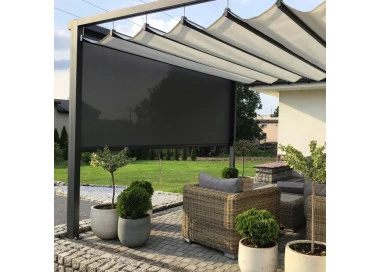 Pergola Wandmontage 2500 x 5000 mm - Lamellen-Pergola