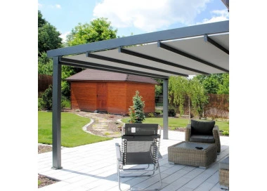 Pergola Wandmontage 3500 x 3500 mm - Lamellen-Pergola