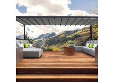 Pergola Wandmontage 4000 x 7000 mm - Lamellen-Pergola