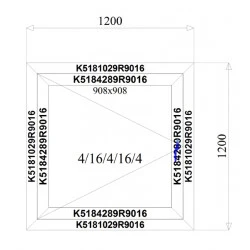 Aluminium Fenster Dreh 1200 x 1200 mm Aluprof MB 79N 2