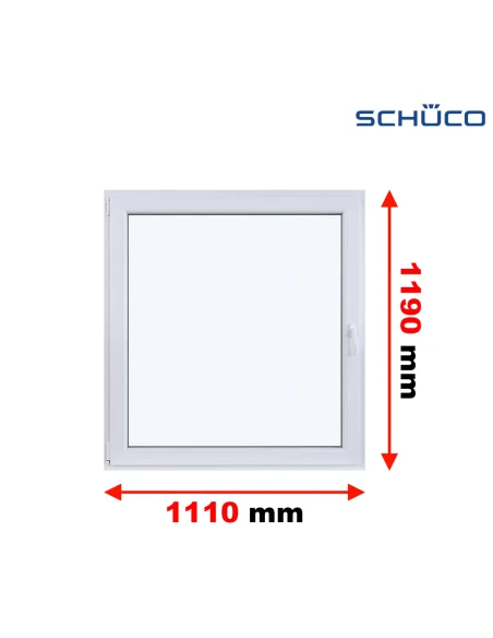 Kunststofffenster PVC Fenster 111 x 119 cm DREH/KIPP Schüco LivIng 82