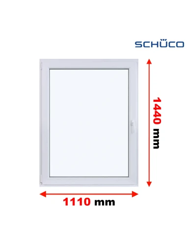 Kunststofffenster PVC Fenster 111 x 144 cm DREH/KIPP Schüco LivIng 82