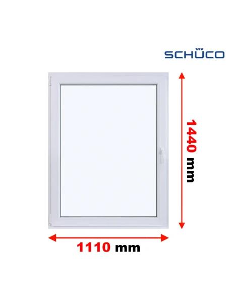 Kunststofffenster PVC Fenster 111 x 144 cm DREH/KIPP Schüco LivIng 82