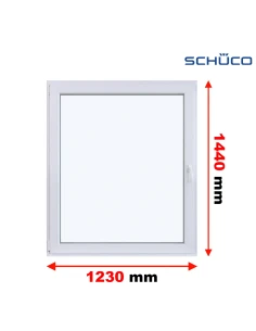 Kunststofffenster PVC Fenster 123 x 144 cm DREH/KIPP Schüco LivIng 82