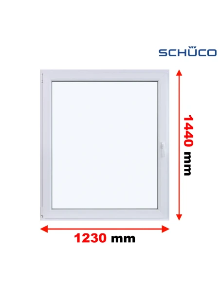Kunststofffenster PVC Fenster 123 x 144 cm DREH/KIPP Schüco LivIng 82