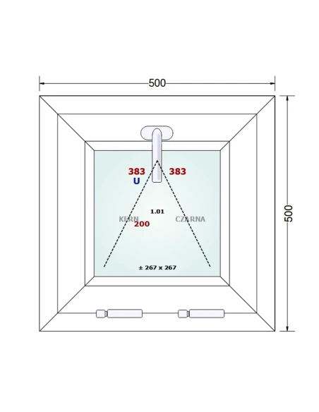 Kunststofffenster PVC Fenster 50x50 cm KIPP Gealan S 8000