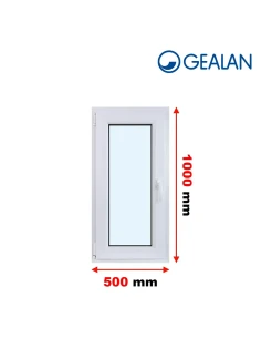 Kunststofffenster PVC Fenster 50x100 cm DREH/KIPP Gealan S 8000