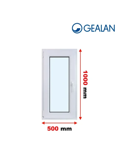 Kunststofffenster PVC Fenster 50x100 cm DREH/KIPP Gealan S 8000