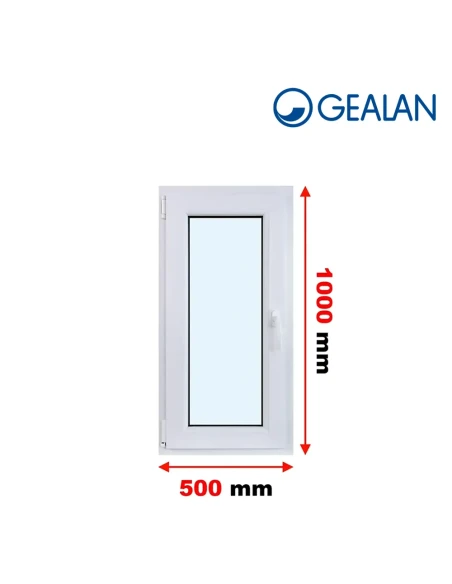 Kunststofffenster PVC Fenster 50x100 cm DREH/KIPP Gealan S 8000