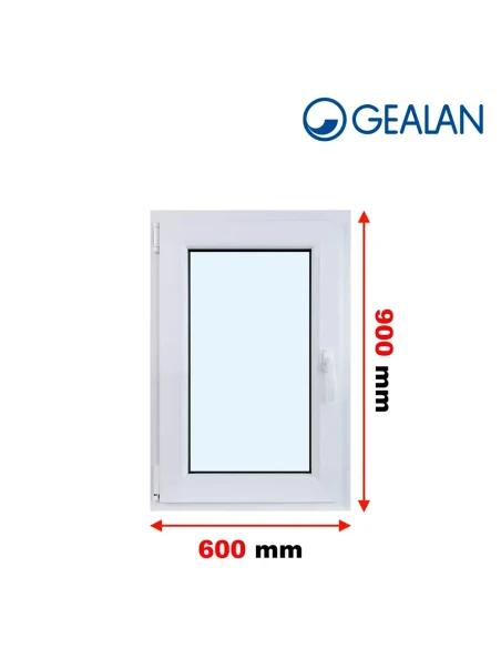Kunststofffenster PVC Fenster 60x90 cm DREH/KIPP Gealan S 8000