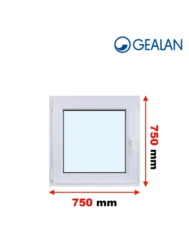 Kunststofffenster PVC Fenster 75x75 cm DREH/KIPP Gealan S 8000