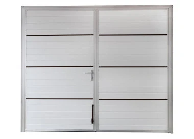 Aluminium Garagentor Zweiflügelig mit Paneel - 250 cm x 225 cm