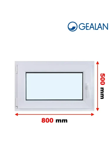 Kunststofffenster PVC Fenster 80x50 cm DREH/KIPP Gealan S 8000