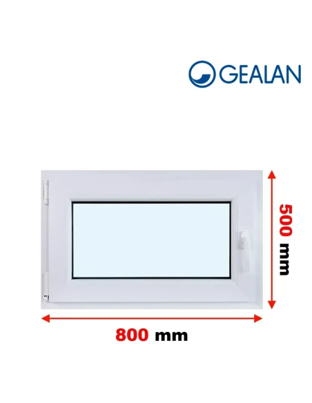 Kunststofffenster PVC Fenster 80x50 cm DREH/KIPP Gealan S 8000