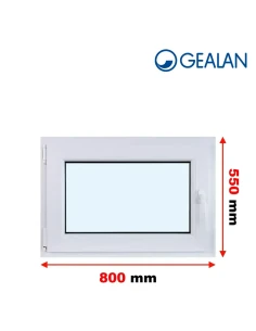 Kunststofffenster PVC Fenster 80x55 cm DREH/KIPP Gealan S 8000