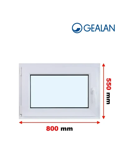Kunststofffenster PVC Fenster 80x55 cm DREH/KIPP Gealan S 8000
