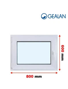 Kunststofffenster PVC Fenster 80x60 cm DREH/KIPP Gealan S 8000