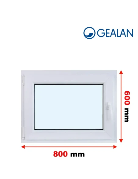 Kunststofffenster PVC Fenster 80x60 cm DREH/KIPP Gealan S 8000